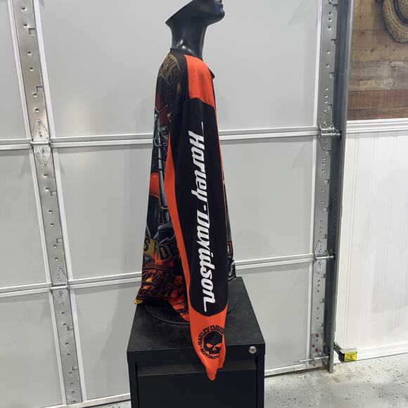 Harley Davidson Motor Cycles Skull Graphic Shirt, 2XL, Long Sleeve, {49}. - Picture 3 of 12